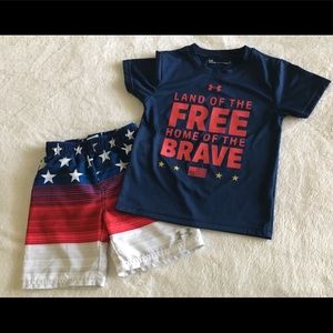 Boys swim shorts and shirt